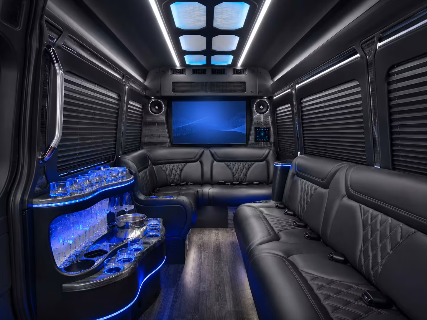 bryan prom shuttle buses for dinner and after party stops