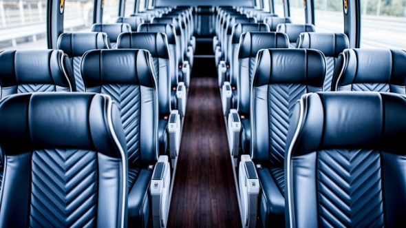 bryan 54 passenger charter bus inside