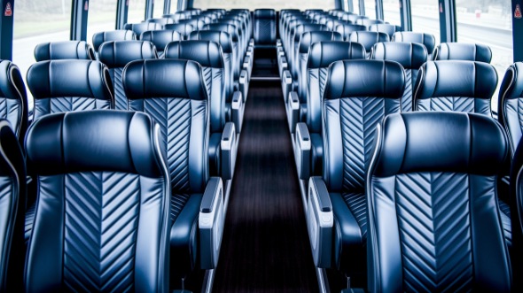 bryan 56 passenger charter bus inside