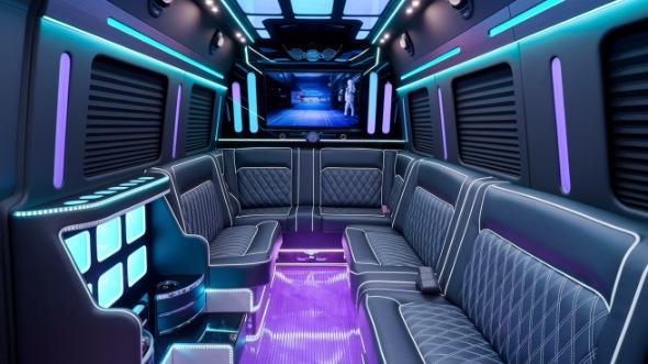 bryan party bus rental interior