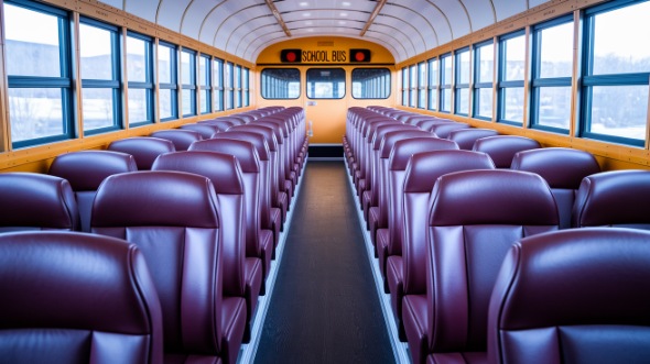 bryan school bus rental interior