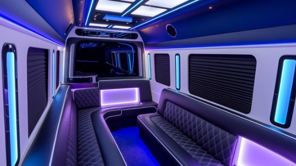bryan sprinter limo rental inside