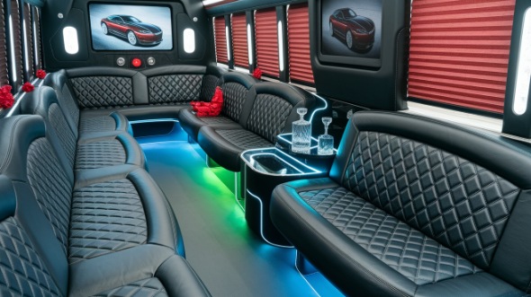 bryan sprinter limo rental interior