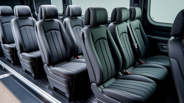 bryan sprinter van with driver inside